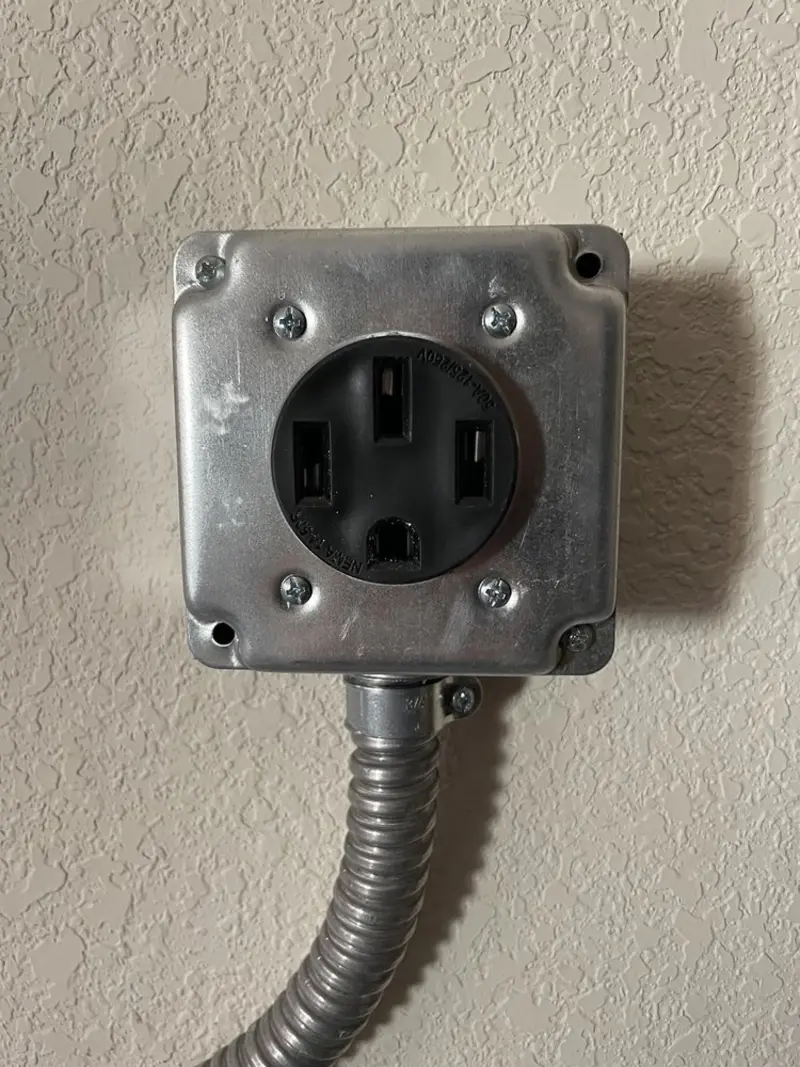 NEMA 14-50 outlet installed for Electrical Panel Upgrade in Buda